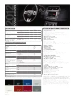 Предварительный просмотр 2 страницы Chrysler Dodge Avenger 2012 Specfications