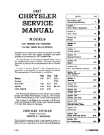 Предварительный просмотр 2 страницы Chrysler Imperial 1957 Service Manual