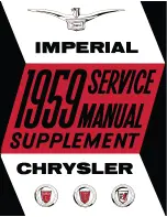 Предварительный просмотр 1 страницы Chrysler Imperial 1959 Service Manual Supplement