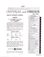 Preview for 2 page of Chrysler Imperial 1965 Service – Technical Manual