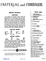 Предварительный просмотр 2 страницы Chrysler Imperial 300 1965 Service Manual