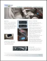 Preview for 3 page of Chrysler Sebring Convertible 2006 Features & Specifications