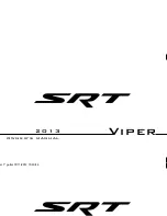 Chrysler SRT Viper Owner'S Manual предпросмотр