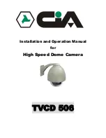 Preview for 1 page of CiA TVCD 506 Installation And Operation Manual