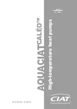 CIAT AQUACIAT CALEO TD 100 Instruction Manual предпросмотр