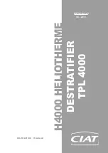 CIAT DESTRATIFIER TPL 4000 Instruction Manual предпросмотр