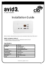 Preview for 2 page of CIE-Group avid3 Installation Manual