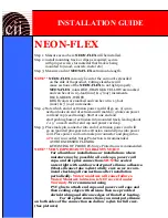 Preview for 1 page of cii NEON-FLEX Installation Manual