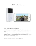 Предварительный просмотр 1 страницы CIK Doorbell Camera Manual