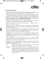 Preview for 3 page of Cilio 341300 Operating Instructions Manual