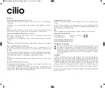 Preview for 4 page of Cilio 491234 Operating Instructions Manual