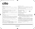 Preview for 24 page of Cilio 491234 Operating Instructions Manual