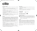 Preview for 5 page of Cilio DRIP MASTER User Manual