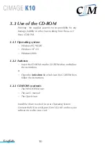 Preview for 10 page of CIM CIMAGE K10 User Manual