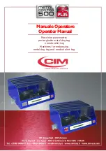 Preview for 1 page of CIM MDT500 Operator'S Manual