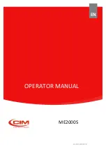 CIM ME2000S Operator'S Manual предпросмотр