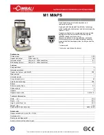 Cimbali M1 MilkPs Specifications preview