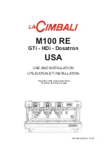 Cimbali M100 RE Use And Installation preview