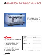 Preview for 1 page of Cimbali M29 SELECTRON Specifications