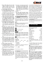 Preview for 3 page of CIMCO 10 6300 Operating Instructions Manual