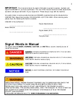 Preview for 3 page of CIMLINE C1 Owner'S/Operator'S Manual