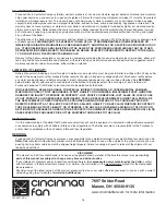 Preview for 16 page of Cincinnati Fan 100S Installation, Safety, Operation & Maintenance Manual Amd Parts List