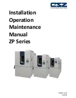 Preview for 1 page of Cincinnati Sub-Zero ZP Series Installation, Operation & Maintenance Manual