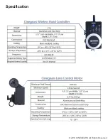 Preview for 20 page of Cinegears MULTI AXIS FOLLOW FOCUS User Manual