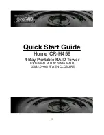 CineRAID Home CR-H458 Quick Start Manual preview