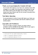 Preview for 2 page of Cineroid L10C User Manual