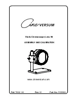 Preview for 1 page of Cineversum Static Cinemascope Lens Kit Assembly Manual