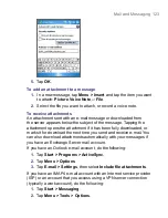 Preview for 123 page of Cingular 8500 User Manual