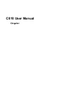 Cingular MUSTANG C810 User Manual preview