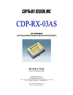 CIRCUIT DESIGN CDP-RX-03AS Operation Manual предпросмотр