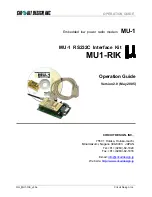 Preview for 1 page of CIRCUIT DESIGN MU-1 RS232C interface kit Operation Manual