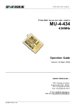 CIRCUIT DESIGN MU-4-434 Operation Manual предпросмотр