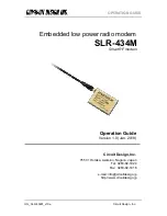 CIRCUIT DESIGN SLR-434M Operation Manual предпросмотр