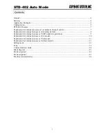 Preview for 3 page of CIRCUIT DESIGN STD-402TR Operation Manual