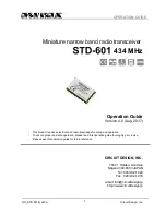 Preview for 1 page of CIRCUIT DESIGN STD-601 Operation Manual