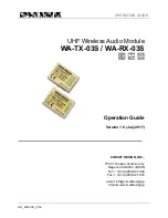 Предварительный просмотр 1 страницы CIRCUIT DESIGN WA-RX-03S Operation Manual