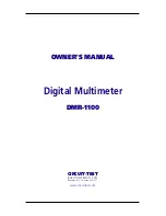 Предварительный просмотр 1 страницы Circuit-test DMR-1100 Owner'S Manual