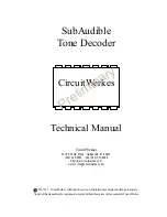 CircuitWerkes Sub-03a Technical Manual предпросмотр