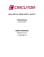 Circutor CAVA-251 User Manual предпросмотр