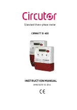 Circutor CIRWATT B 400 Instruction Manual предпросмотр