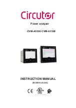 Предварительный просмотр 1 страницы Circutor CVM-A1000 Instruction Manual