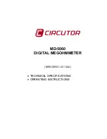 Circutor MD-5060 Technical Specifications And Operating Instructions предпросмотр