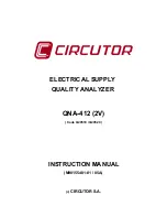 Предварительный просмотр 1 страницы Circutor QNA 412 Instruction Manual