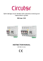 Circutor RECmax-CVM 2-pole Instruction Manual preview