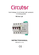 Предварительный просмотр 1 страницы Circutor RECmax Lpd Instruction Manual