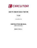 Circutor T-3V Instruction Manual предпросмотр